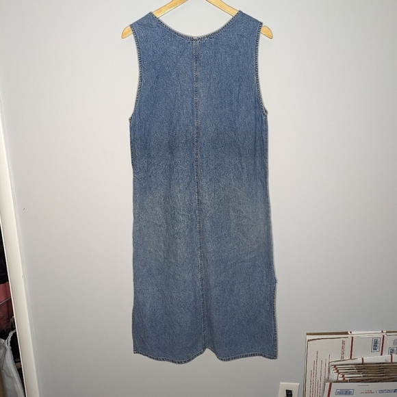 Y2K Vintage Cottagecore Floral denim Maxi Dress Woman's Medium - Picture 4 of 4